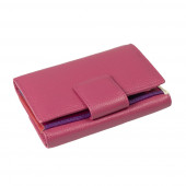 Portofel dama din piele naturala DiAmanti Esther Fucsia